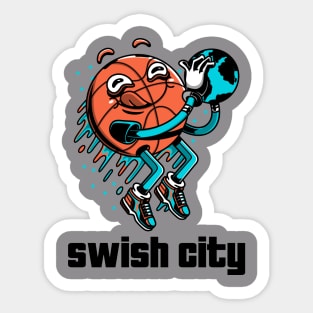 Swish City Basketball Sticker